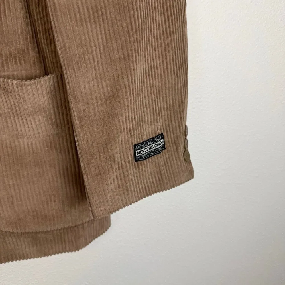 Members Only Tan Men’s Corduroy Cotton Jacket‎ Size 40R